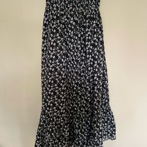 Floral Black and White Women's Skirt